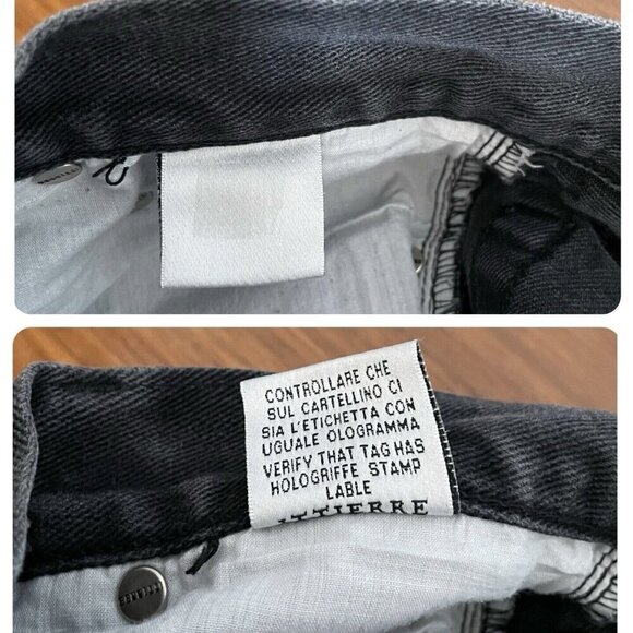 Vintage Versace Jeans Couture Black Jeans High Waisted Straight Leg 29/46 - Picture 2 of 12